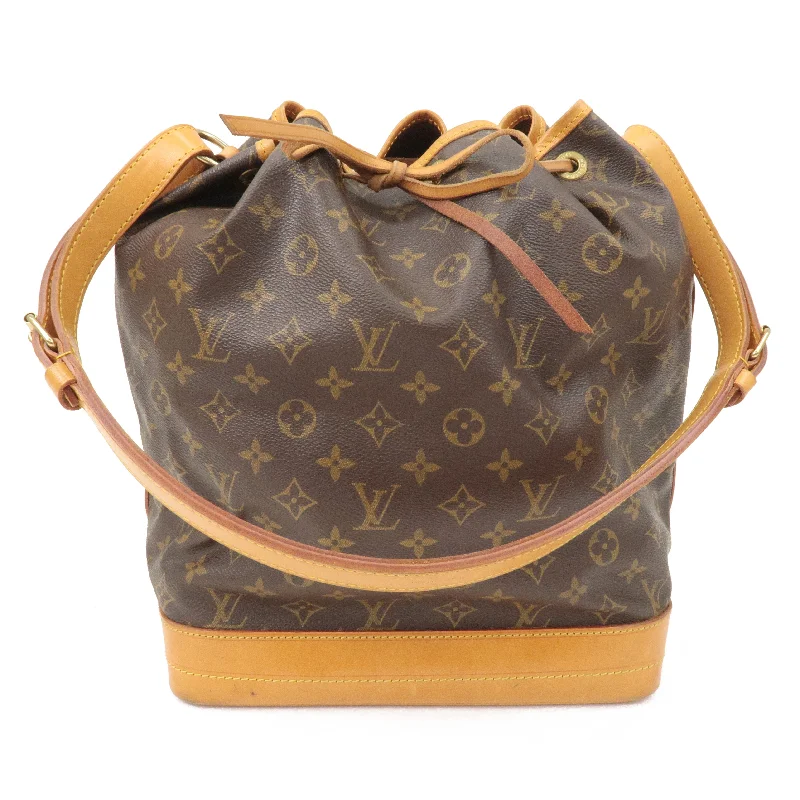 Louis Vuitton crossbody bags with a printed floral pattern for femininityLouis Vuitton Monogram Noe Shoulder Bag Hand Bag Brown M42224