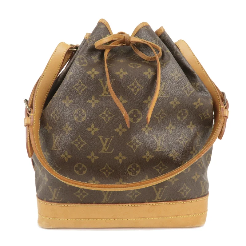 Louis Vuitton handbags with a beaded trim for a touch of glamourLouis Vuitton Monogram Noe Shoulder Bag Hand Bag Brown M42224