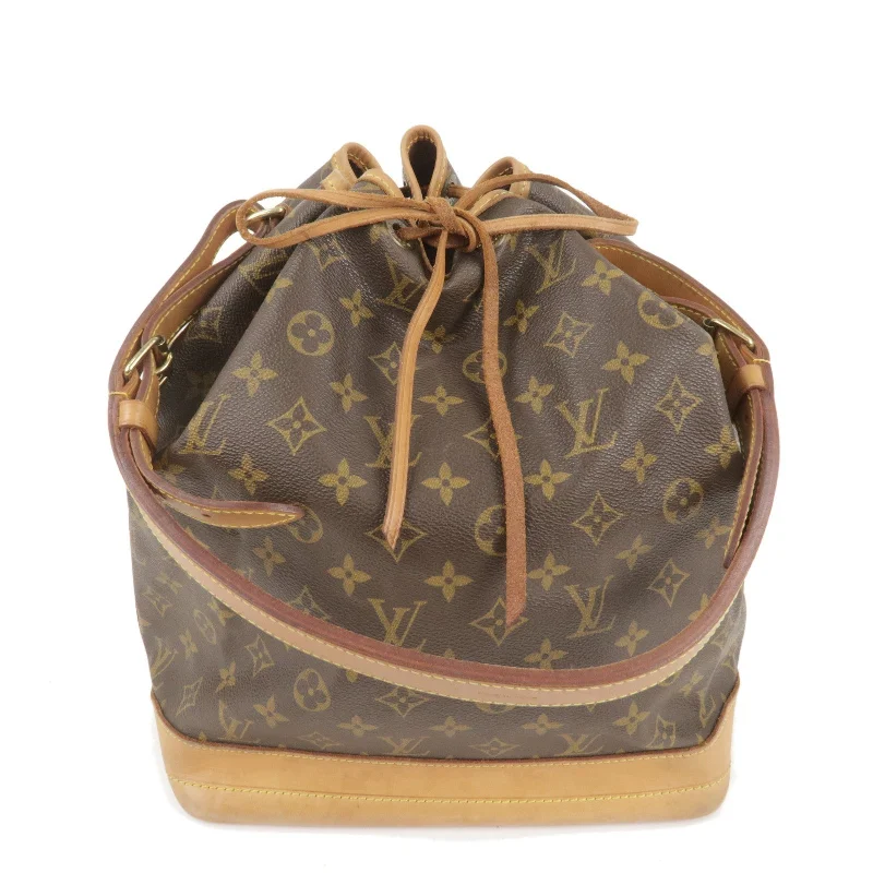 Louis Vuitton Alma bags with a monogram - embossed leather surfaceLouis Vuitton Monogram Noe Shoulder Bag Hand Bag Brown M42224