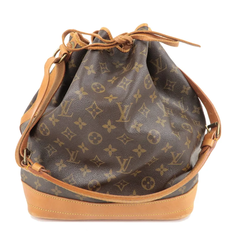 Louis Vuitton handbags with a back - zip pocket for storing valuablesLouis Vuitton Monogram Noe Shoulder Bag Brown M42224