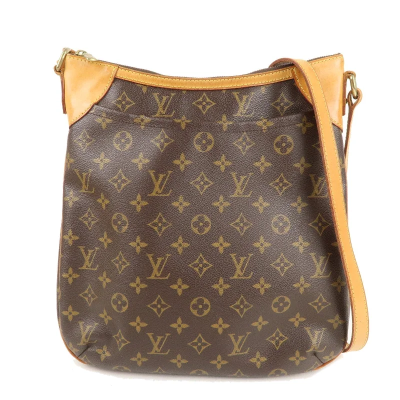 Louis Vuitton handbags with a metal - framed clasp for durabilityLouis Vuitton Monogram Odeon MM Shoulder Bag Brown M56389