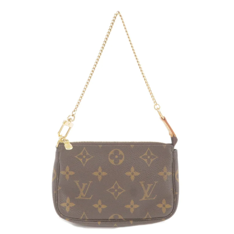 Louis Vuitton bags with a front - zip pocket for small items like keysLouis Vuitton Monogram Mini Pochette Accessoires Pouch M58009