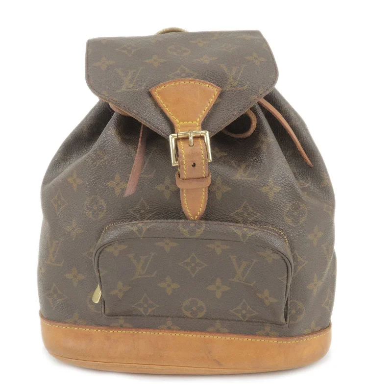 Louis Vuitton tote bags with a double - handle and shoulder - strap optionLouis Vuitton Monogram Montsouris MM Back Pack Bag M51136