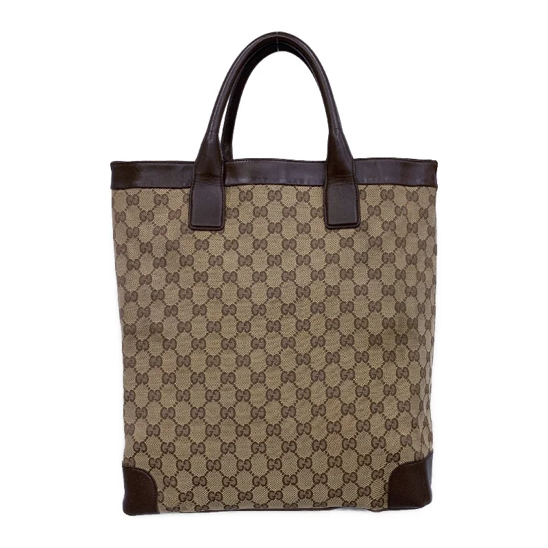 Ladies Gucci shoulder bags with a wide - width strapGUCCI Tote Bag/BRW/Canvas/All Over Print