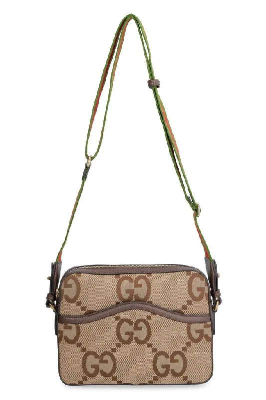 Ladies Gucci shoulder bags with a single - handle designGUCCI JUMBO GG MESSENGER BAG