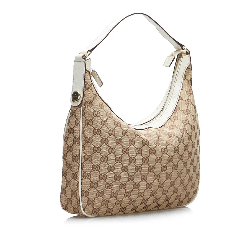 Women Gucci crossbody bags with a keychain holderGucci Charmy GG Canvas Shoulder Bag (WqM0pZ)