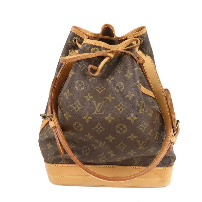 Ladies Louis Vuitton Petite Malle bags with a star - shaped charm for cutenessLouis Vuitton Monogram Noe Shoulder Bag Hand Bag Brown M42224