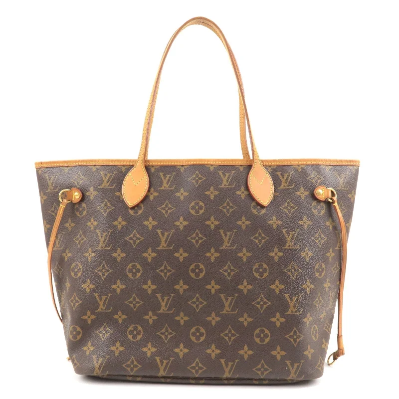 Louis Vuitton handbags with a back - zip pocket for storing valuablesLouis Vuitton Monogram Neverfull MM Tote Bag M40156