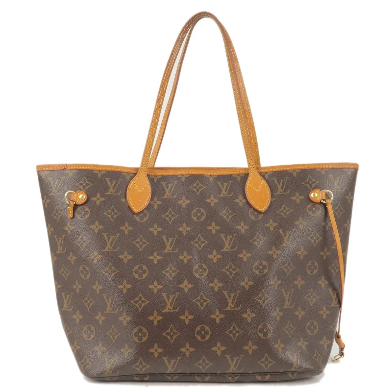 Ladies Louis Vuitton shoulder bags with a wide - width strap for comfortLouis Vuitton Monogram Neverfull MM Tote Bag Hand Bag M40156