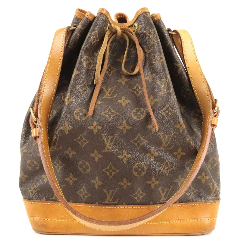 Louis Vuitton backpacks with a hidden back pocket for securityLouis Vuitton Monogram Noe Shoulder Bag Hand Bag M42224