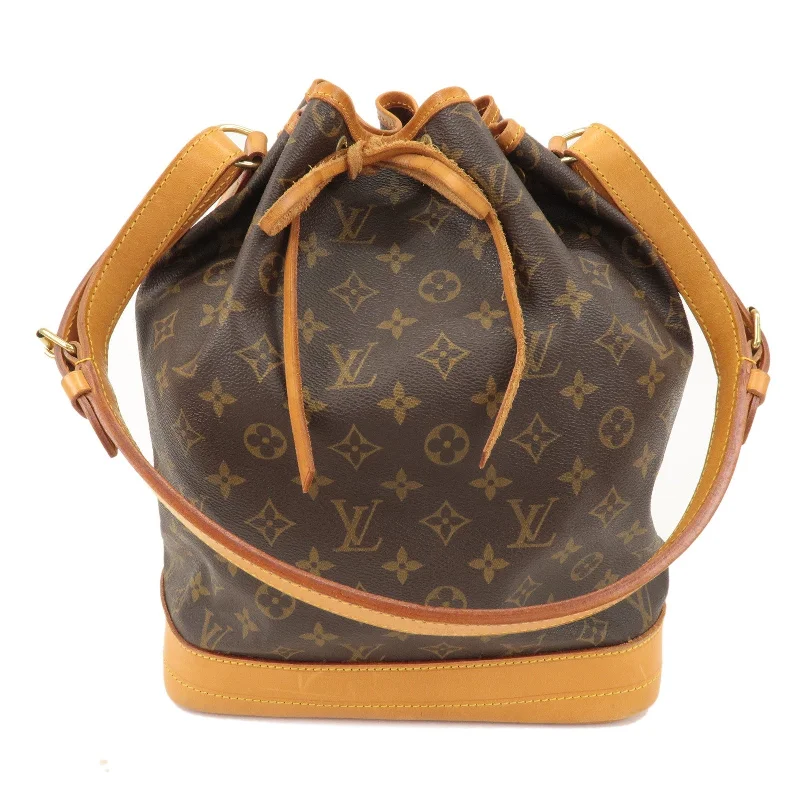 Louis Vuitton bags with a front - zip pocket for small items like keysLouis Vuitton Monogram Noe Shoulder Bag Hand Bag Brown M42224