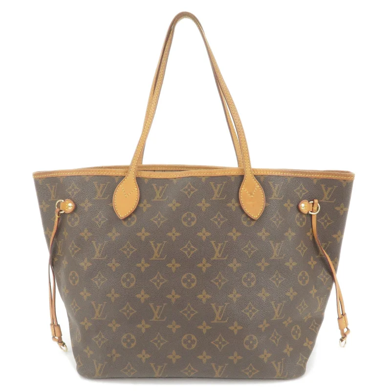 Louis Vuitton crossbody bags with a woven leather strap for textureLouis Vuitton Monogram Neverfull MM Tote Bag Hand Bag M40156