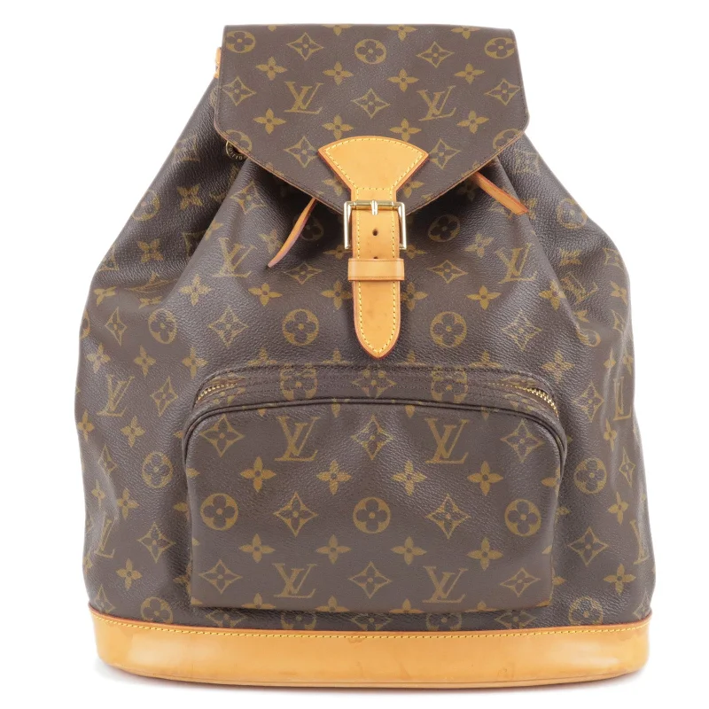 Louis Vuitton bags with a detachable mirror inside for on - the - go touch - upsLouis Vuitton Monogram Montsouris GM Back Pack M51135