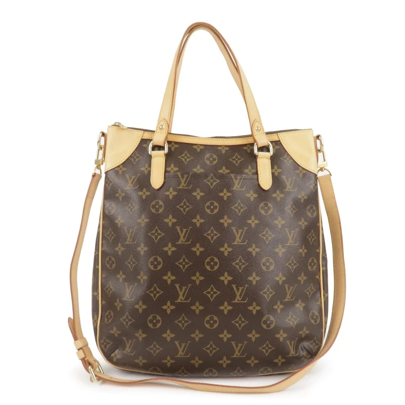 Louis Vuitton bags with a front - zip pocket for small items like keysLouis Vuitton Monogram Odeon GM Shoulder Bag Brown M56388