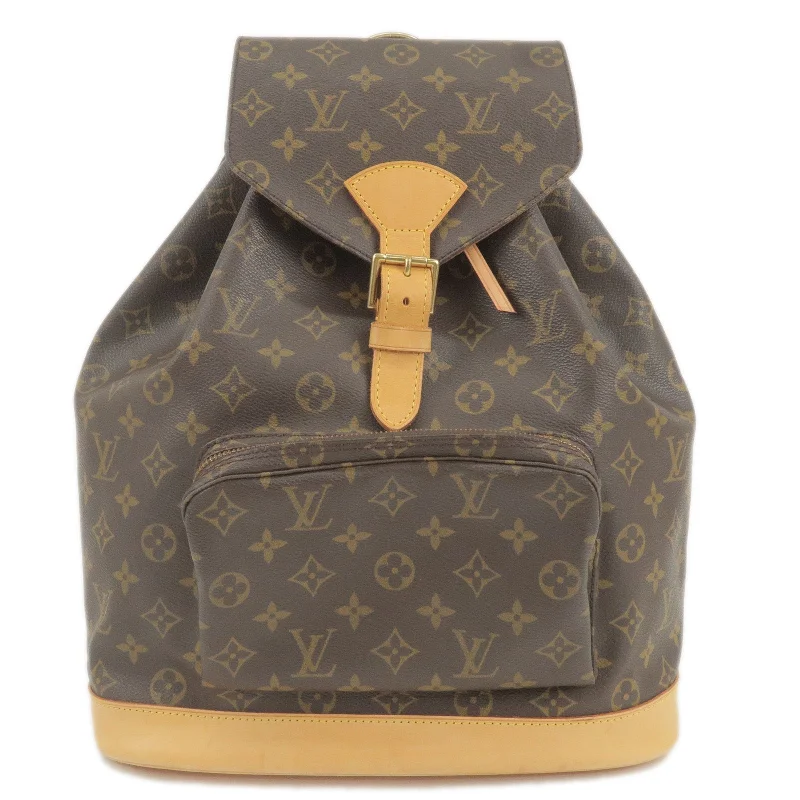 Ladies Louis Vuitton shoulder bags with a magnetic - closure flap for easeLouis Vuitton Monogram Montsouris GM Back Pack M51135