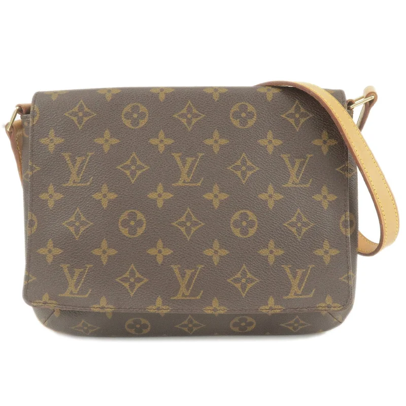 Ladies Louis Vuitton shoulder bags with a wide - width strap for comfortLouis Vuitton Monogram Musette Tango Short Shoulder Bag M51257