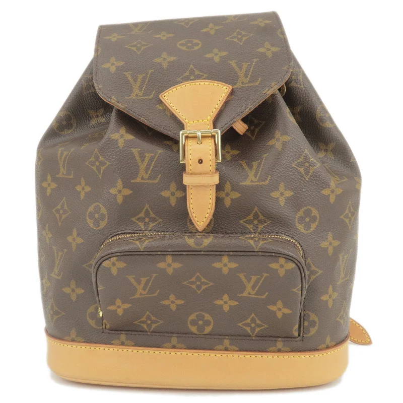 Louis Vuitton handbags with a beaded trim for a touch of glamourLouis Vuitton Monogram Montsouris MM Back Pack Bag M51136