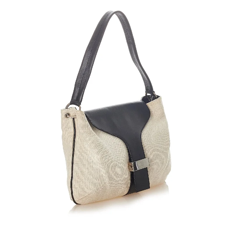 Gucci backpacks for women with a sleek silhouetteGucci Cotton Shoulder Bag (20993)