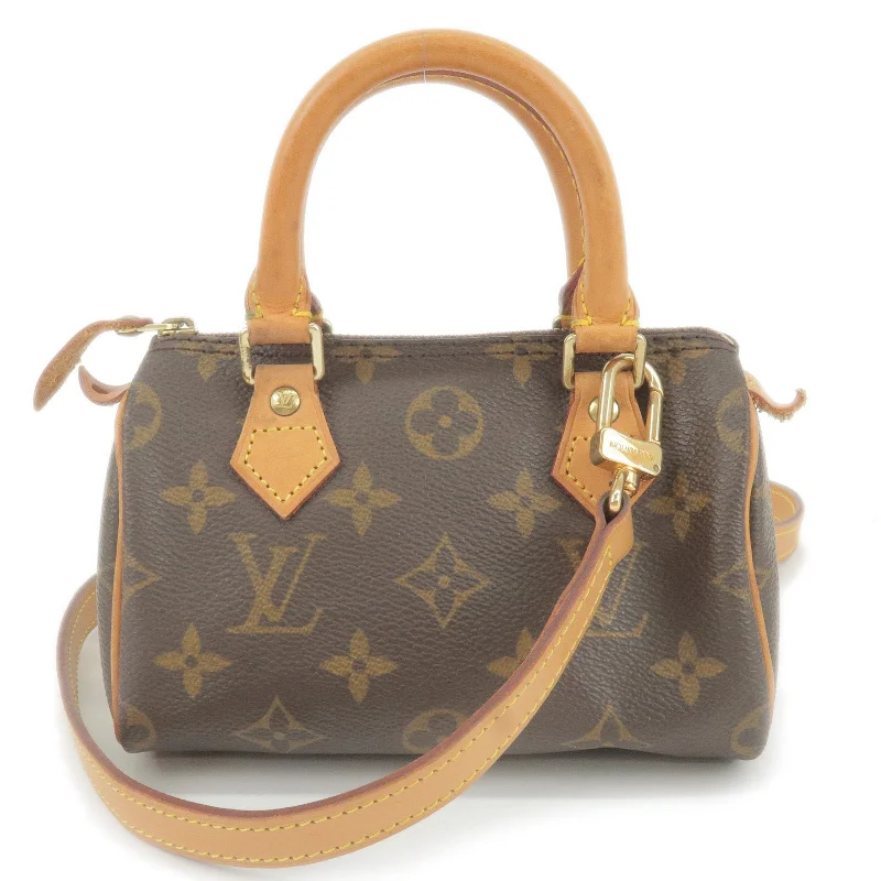 Louis Vuitton Alma bags with a monogram - embossed leather surfaceLouis Vuitton Monogram Mini Speedy & Strap M41534 J00144