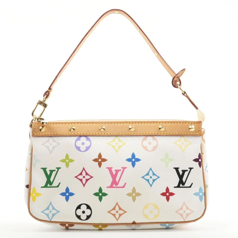 Louis Vuitton bags with a chain - link trim and a leather body for a modern edgeLouis Vuitton Monogram Multi Color Pochette Accessoires M92649