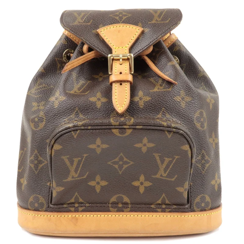 Louis Vuitton tote bags with a water - resistant coating for outdoor useLouis Vuitton Monogram Mini Montsouris Back Pack Bag M51137