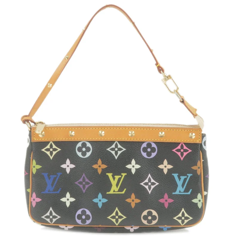 Ladies Louis Vuitton shoulder bags with a single - handle silhouetteLouis Vuitton Monogram Multicolor Pochette Accessoires M92648