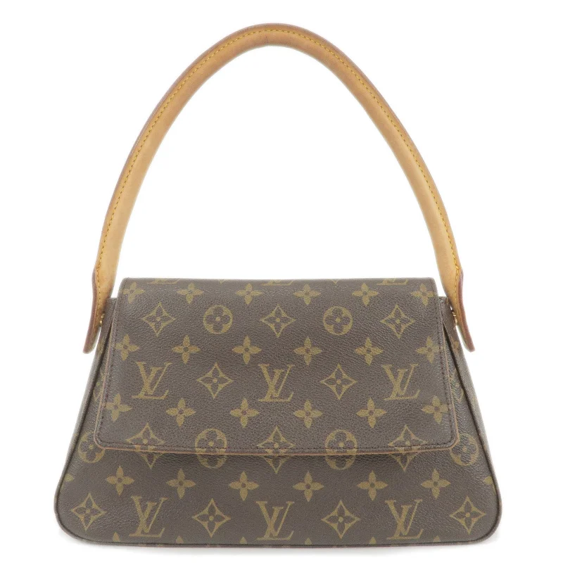 Louis Vuitton backpacks with a padded back panel for comfort during long - wearLouis Vuitton Monogram Mini Looping Shoulder Bag M51147