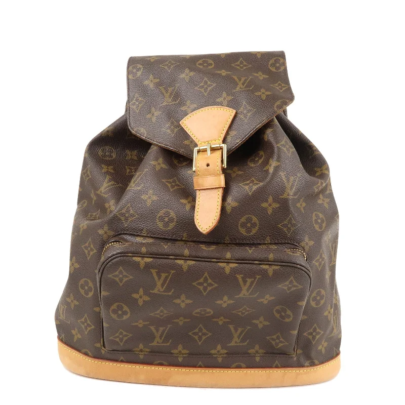 Ladies Louis Vuitton Capucines bags with gold - toned hardwareLouis Vuitton Monogram Montsouris GM Back Pack Brown M51135