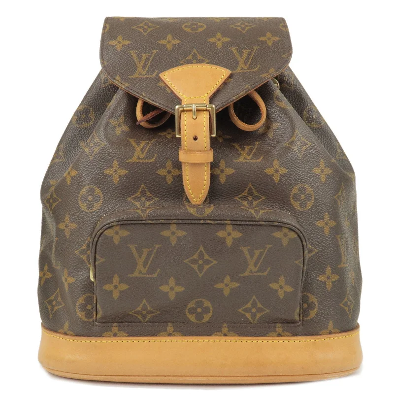 Louis Vuitton tote bags with a water - resistant coating for outdoor useLouis Vuitton Monogram Montsouris MM Back Pack Bag M51136