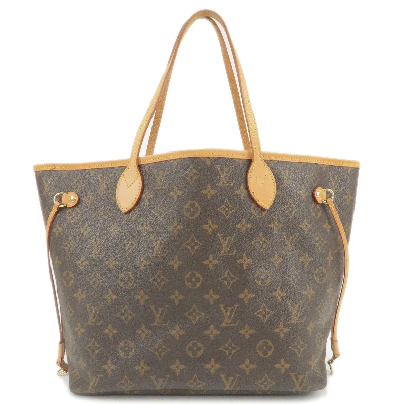 Ladies Louis Vuitton shoulder bags with a magnetic - closure flap for easeLouis Vuitton Monogram Neverfull MM Tote Bag Hand Bag M40156