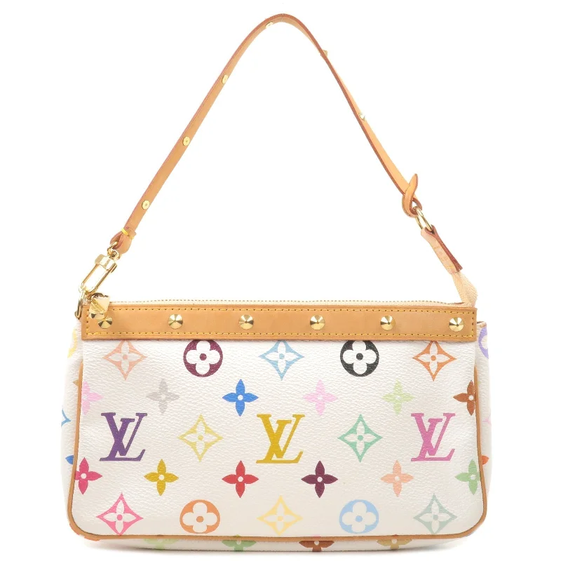 Louis Vuitton Petite Malle bags with a hard - shell structure for uniquenessLouis Vuitton Monogram Multicolor Pochette Accessoires M92649