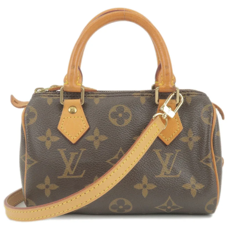 Louis Vuitton Petite Malle bags with a hard - shell structure for uniquenessLouis Vuitton Monogram Mini Speedy & Strap M41534 J52314