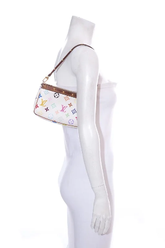 Louis Vuitton backpacks with a padded laptop compartment for travelLouis Vuitton Monogram Multicolor Pouchette Shoulder Bag