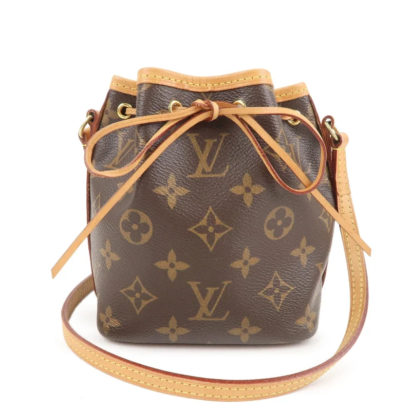 Louis Vuitton backpacks with a sleek, minimalist design for styleLouis Vuitton Monogram Nano Noe Shoulder Bag M41346