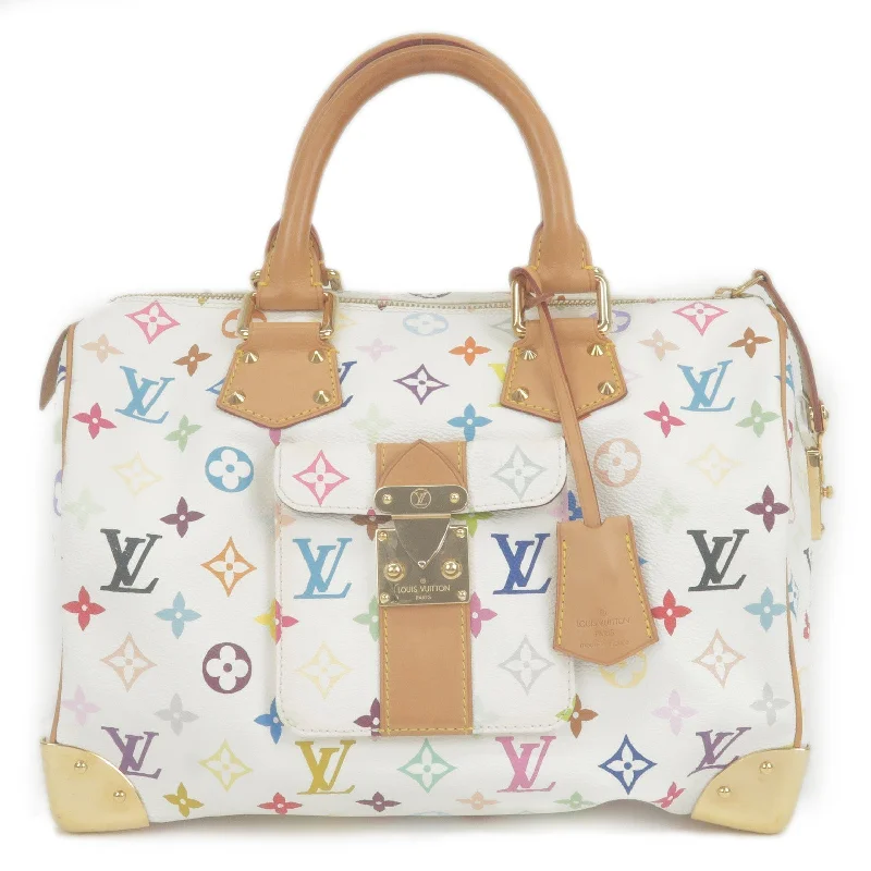 Louis Vuitton Alma bags with a monogram - embossed leather surfaceLouis Vuitton Monogram Multi Color Speedy 30 Hand Bag M92643