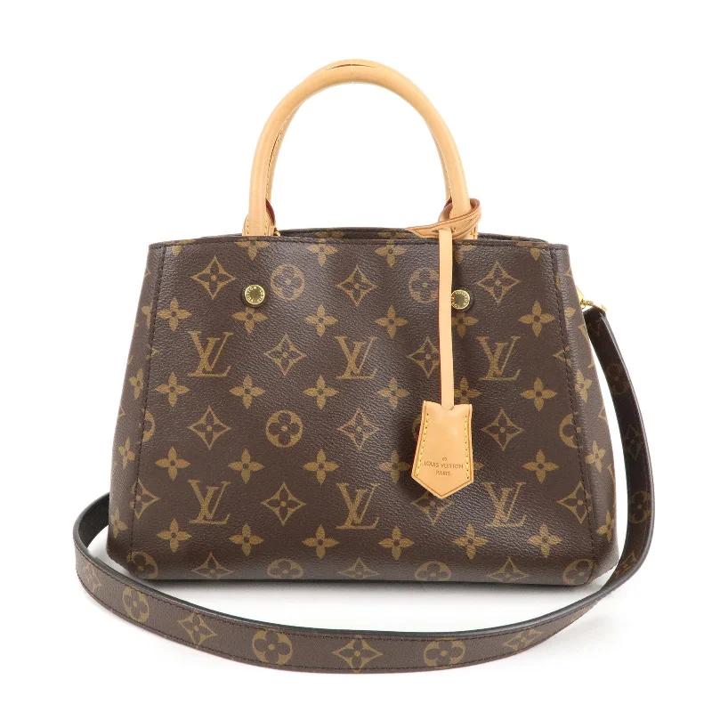 Ladies Louis Vuitton Capucines bags with a detachable shoulder strapLouis Vuitton Monogram Montaigne BB 2Way Bag Hand Bag M41055