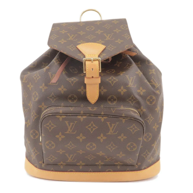 Louis Vuitton tote bags with a printed LV logo on the front for brand visibilityLouis Vuitton Monogram Montsouris GM Back Pack M51135