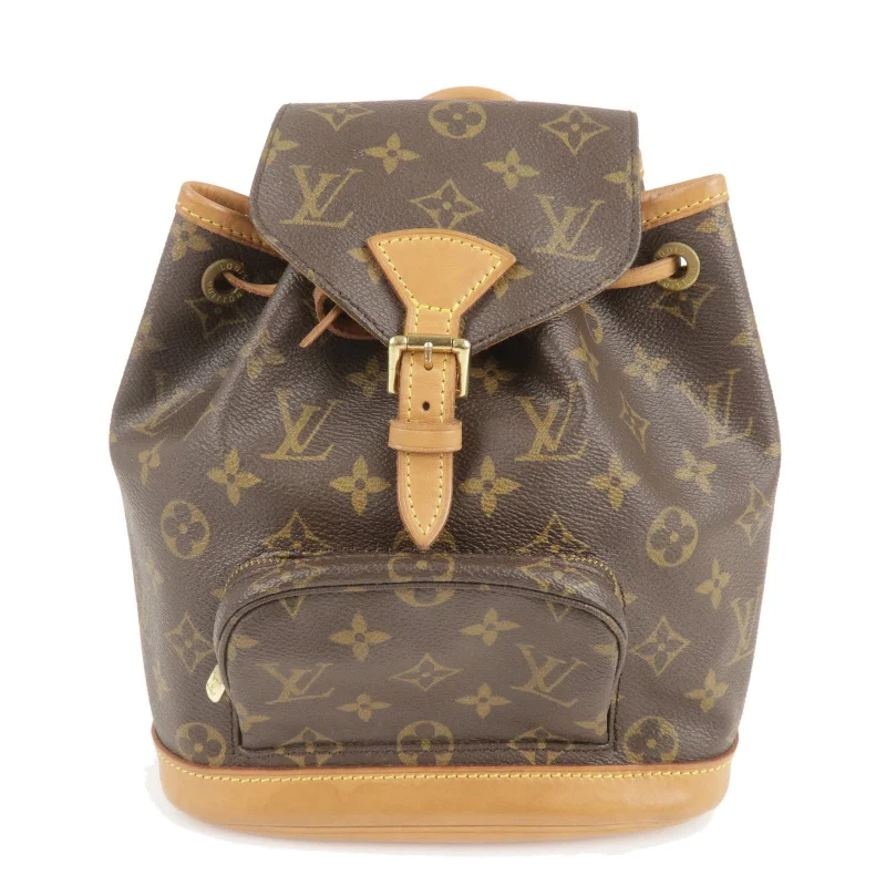 Louis Vuitton bags with a magnetic snap closure for easy accessLouis Vuitton Monogram Mini Montsouris Back Pack Brown M51137