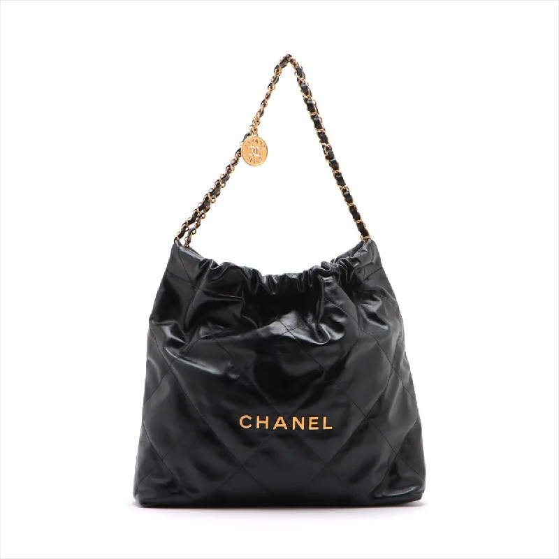 Chanel Medium Tote Bag for Office LadiesChanel 22 Leather Chain Shoulder Bag Black G  AS3261