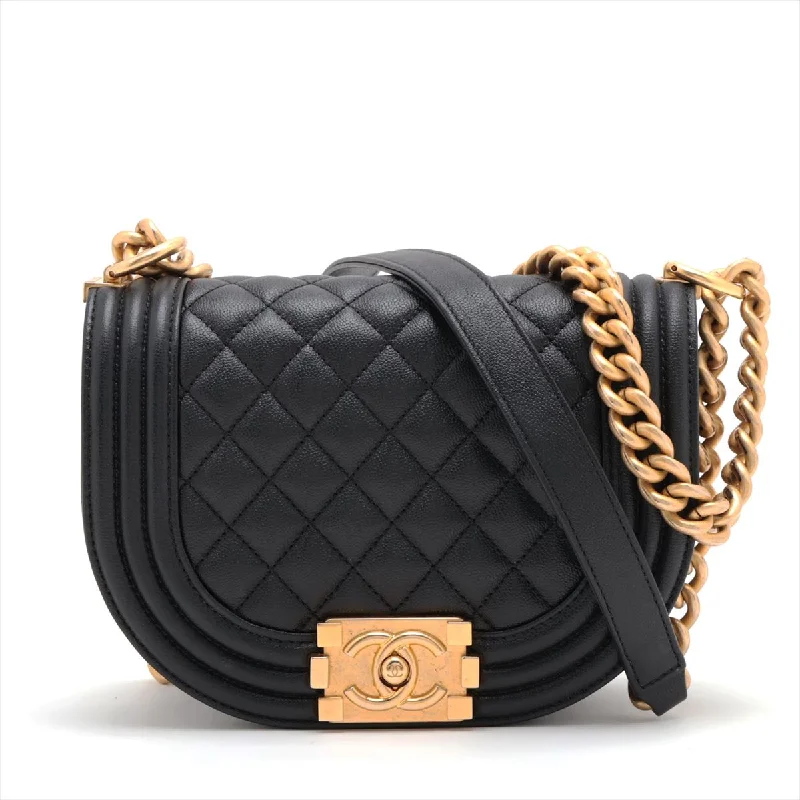 Chanel bags with exclusive seasonal releasesChanel Boy Chanel Caviar S Chain Shoulder Bag Black G