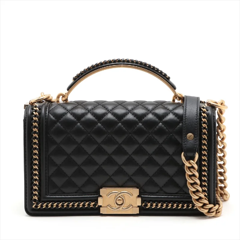 Chanel Colorful Handbag for Spring OutfitsChanel Boy Chanel  Chain Shoulder Bag Black G