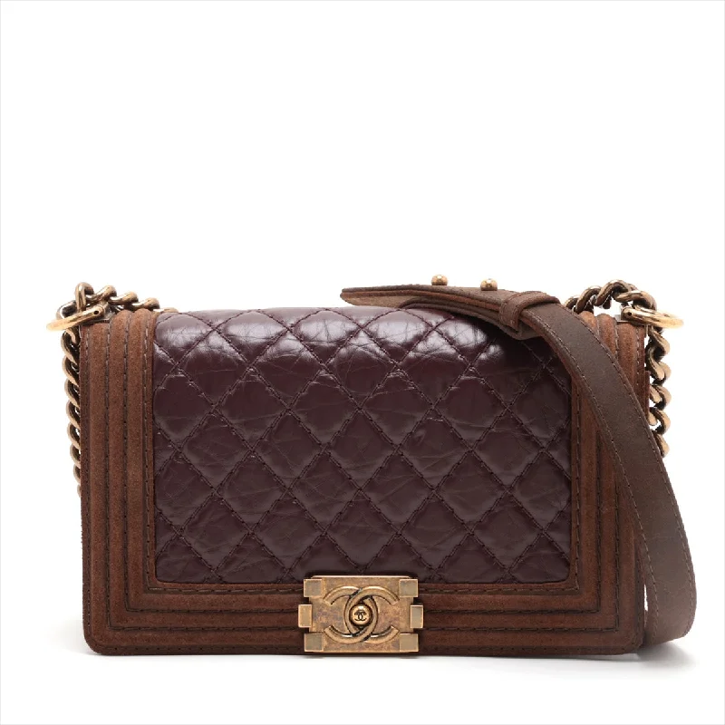 Chanel bags in luxury boutiques worldwideChanel Boy Chanel Leather X Chain Shoulder Bag Bordeaux X Brown G  18th