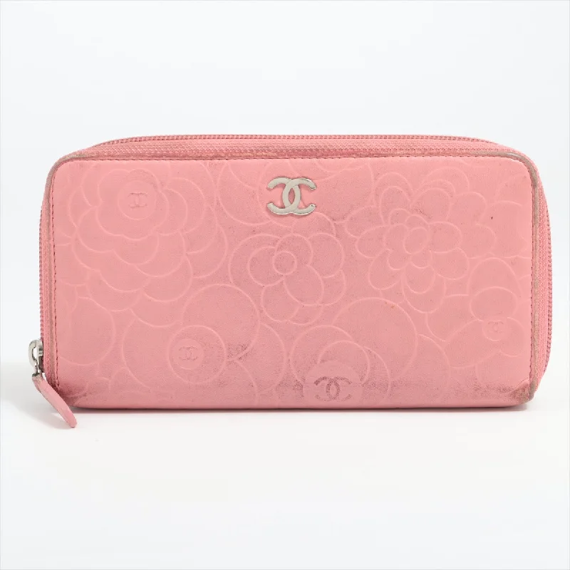 Chanel bags available in bold colors and patternsChanel Camelia  Round  Wallet Pink Silver Gold  17th