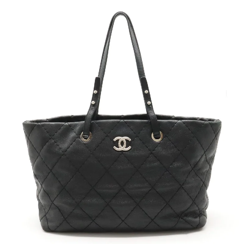 Chanel bags with exclusive seasonal releasesCHANEL Chanel Onza Road Coco Tote Bag Shoulder Bag Shoulder Killing Leather Black Black Silver  A48019