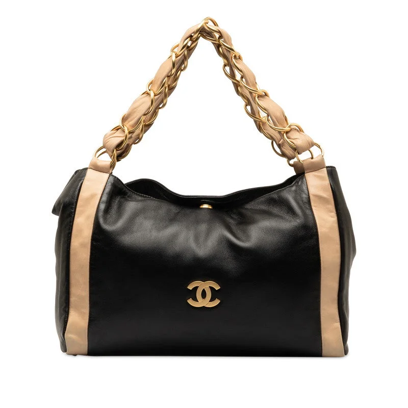 Chanel bags with exclusive seasonal releasesChanel Coco Chain Tote Bag Black Beige   Chanel