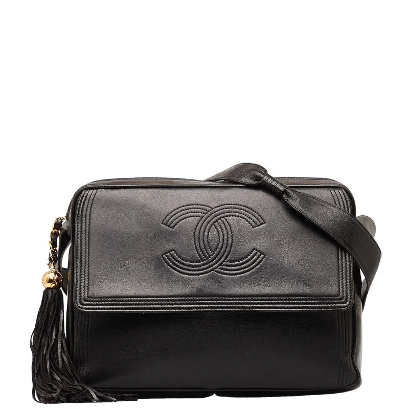 Chanel bags for the minimalist fashionChanel Coco Fringe One-Shoulder Bag Black Leather  Chanel