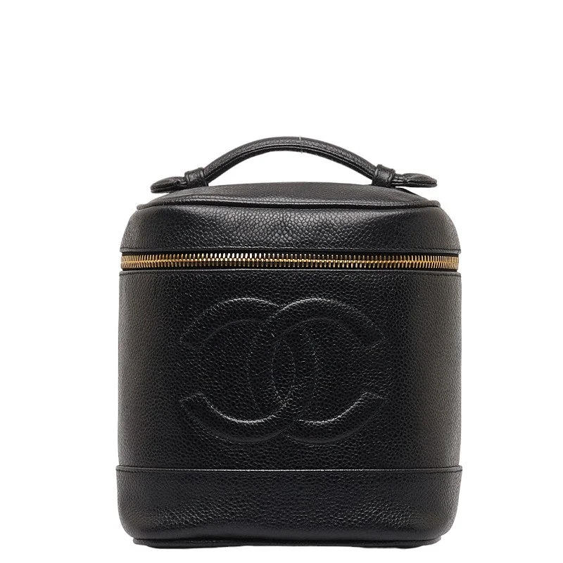 Chanel bags for women with minimalist styleChanel Coco Vanity Bag  Pouch A01998 Black Caviar S  Chanel