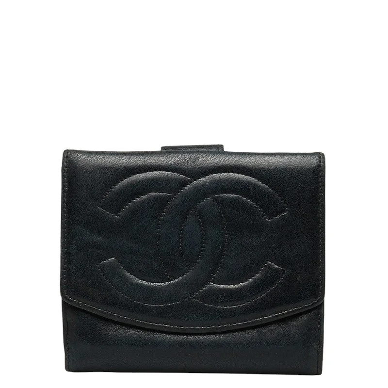 Chanel bags with the perfect balance of luxury and functionalityCHANEL DECACOCO Double Hook Fed Wallet Black Leather  CHANEL