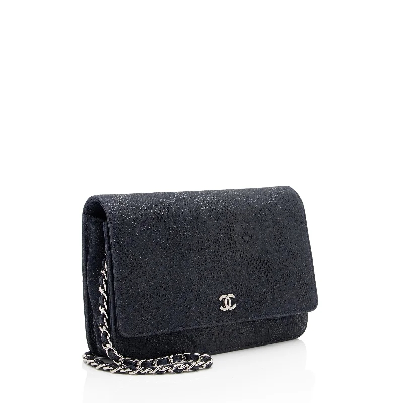 Chanel Luxury Handbag for High - End EventsChanel Lace Embossed Goatskin Classic Wallet on Chain (ZHPm4Q)