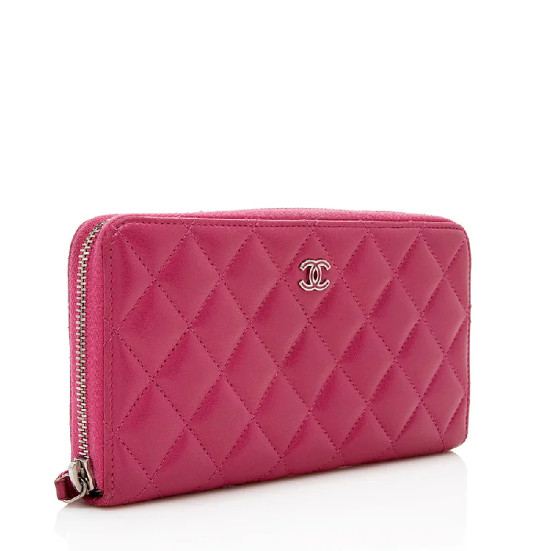 Chanel bags with classic and elegant designsChanel Lambskin CC Zip Around Wallet - FINAL SALE (16439)